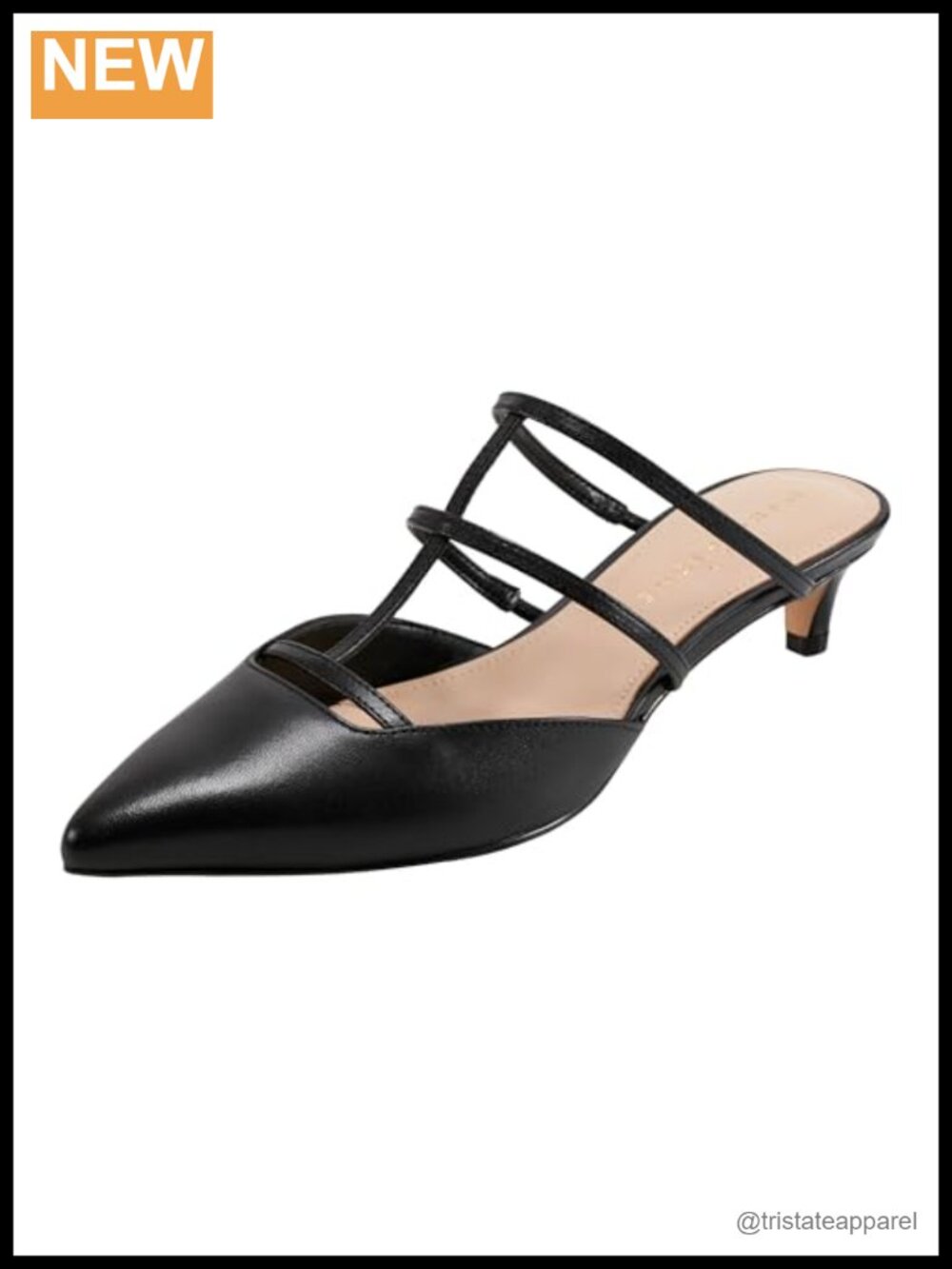 Marc Fisher LTD Kodie Pointed Toe Kitten Heel Leather Pumps